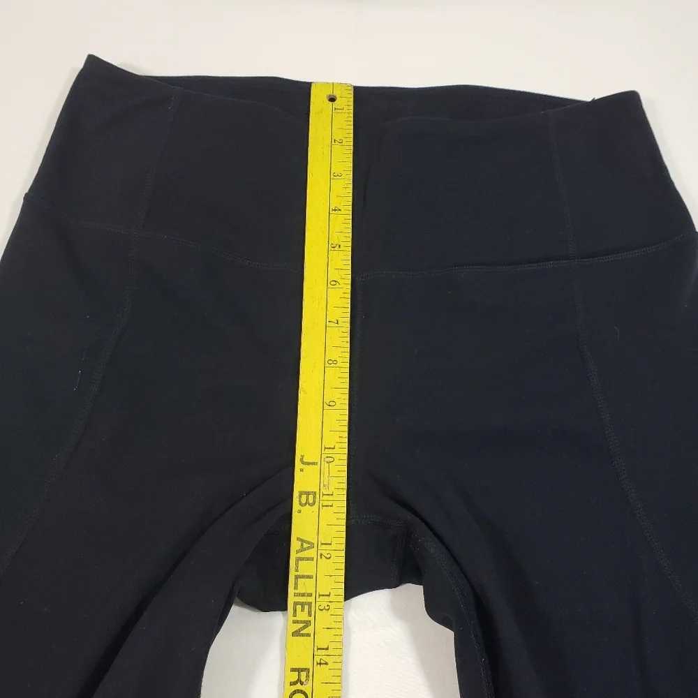 Members Mark Active Pocket Legging Capris Mesh Athletic Yoga Womens Black Pants - Picture 4 of 10
